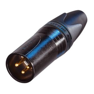 מחבר XLR זכר מושחר לכבל NEUTRIK  NC3MXX-B