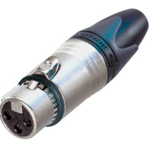 מחבר XLR נקבה לכבל 3 פין עם מיסוך NEUTRIK