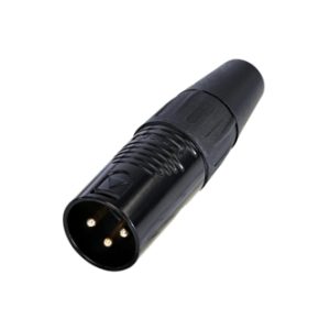 מחבר XLR זכר מושחר לכבל  NEUTRIK REAN