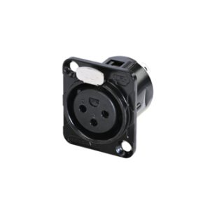 מחבר XLR נקבה מושחר לפאנל REAN BY NEUTRIK