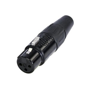 מחבר XLR נקבה מושחר לכבל REAN BY NEUTRIK