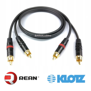 כבל סטריאו REAN + KLOTZ RCA-RCA