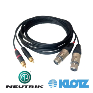 כבל סטריאו (נקבה)NEUTRIK-KLOTZ-REAN RCA-XLR