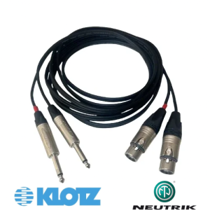 כבל סטריאו XLR(נקבה)-NEUTRIK-KLOTZ PL